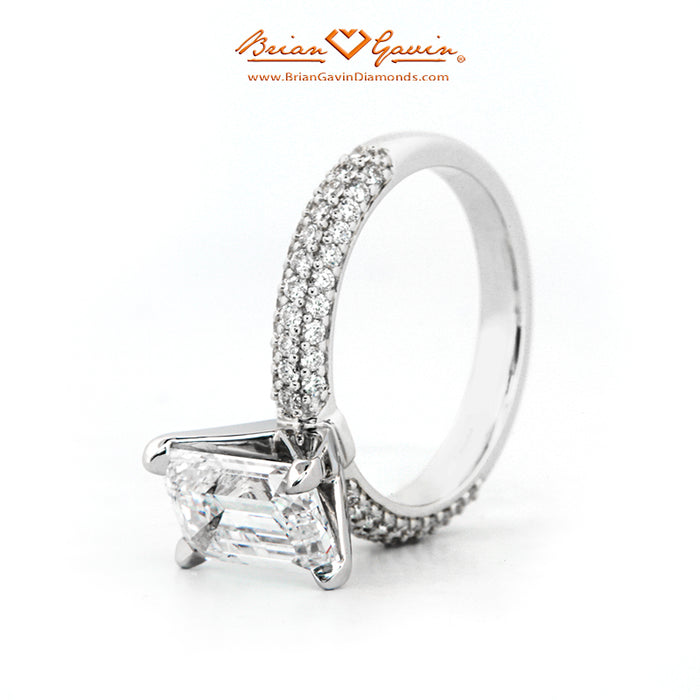 3 Row Domed Pave Solitaire