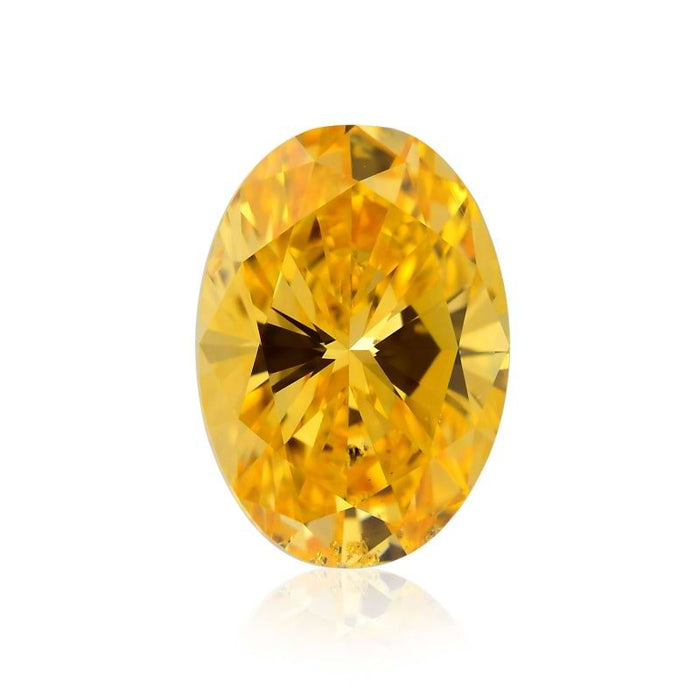 1.77 Orange SI2 Fancy Color Oval Diamond
