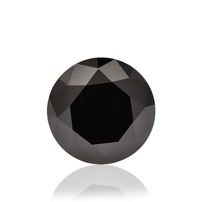 3.74 Black Fancy Color Round Diamond