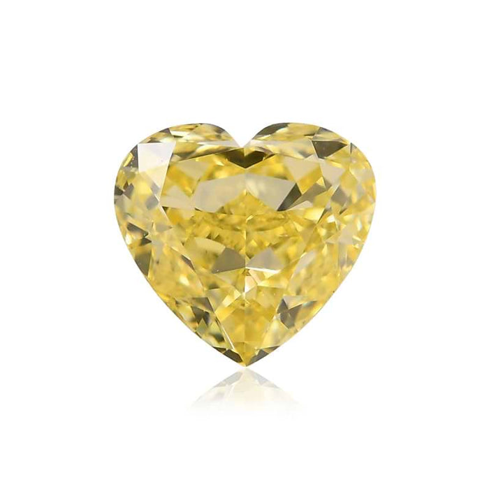 0.75 Yellow VS1 Fancy Color Heart Diamond