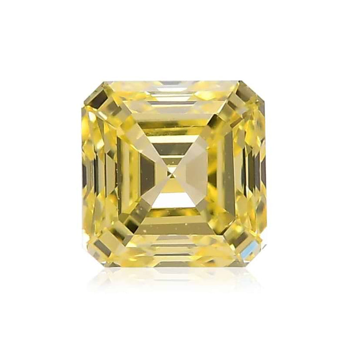 0.69 Yellow VS2 Fancy Color Asscher Diamond