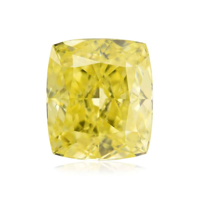 0.50 Yellow VVS2 Fancy Color Cushion Diamond