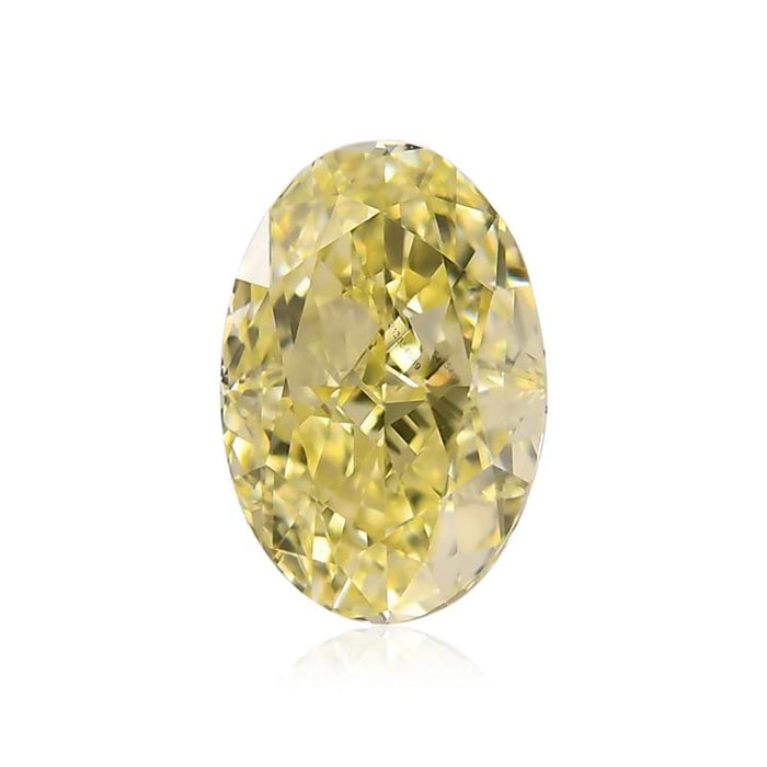 0.53 Yellow VS1 Fancy Color Oval Diamond