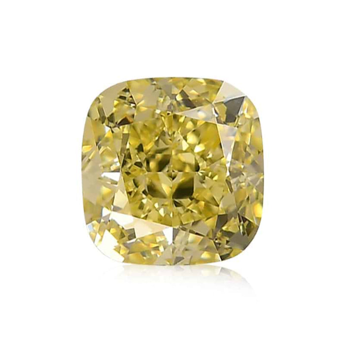 1.02 Yellow VVS2 Fancy Color Cushion Diamond