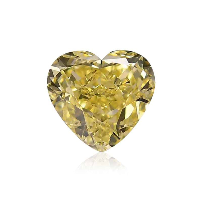 0.83 Yellow VS1 Fancy Color Heart Diamond