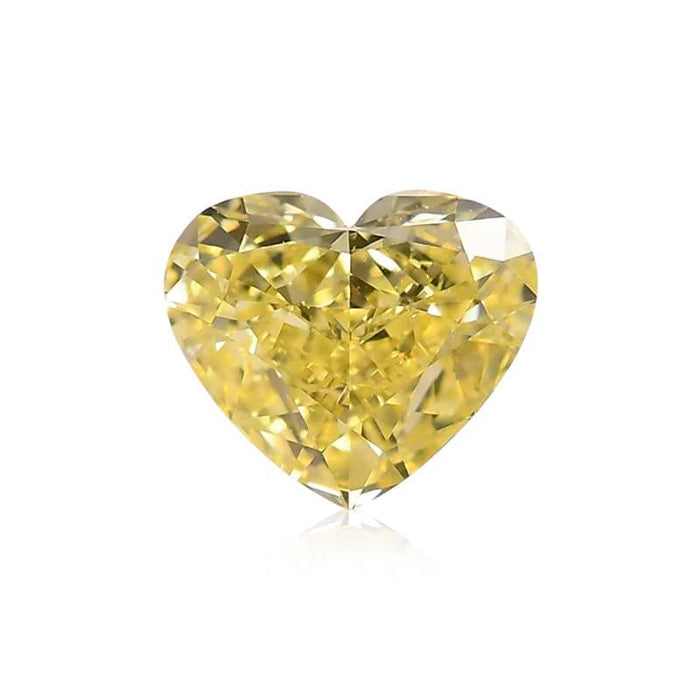 0.73 Yellow VS2 Fancy Color Heart Diamond