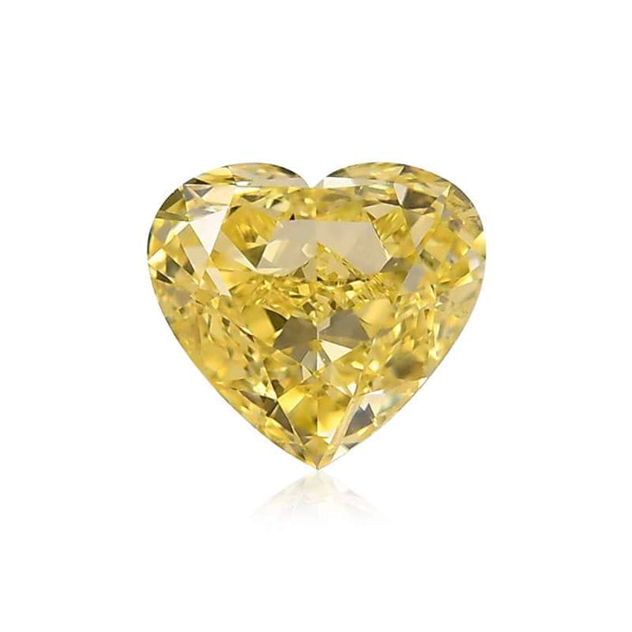 0.80 Yellow VS2 Fancy Color Heart Diamond
