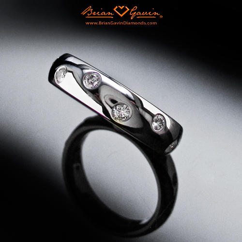 Wedding Band Black By Brian Gavin Diamonds Juno Matching Band