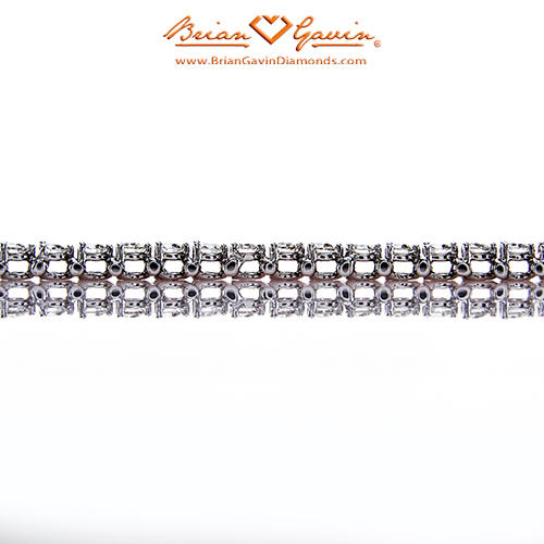 2ct 14K White Three Prong Tennis Bracelet
