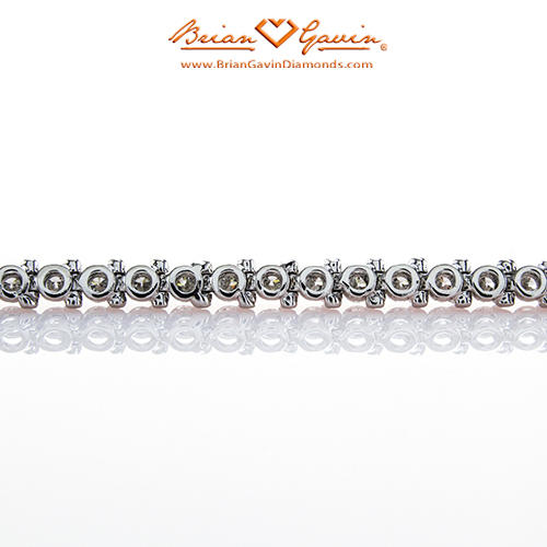 2ct 14K White Three Prong Tennis Bracelet