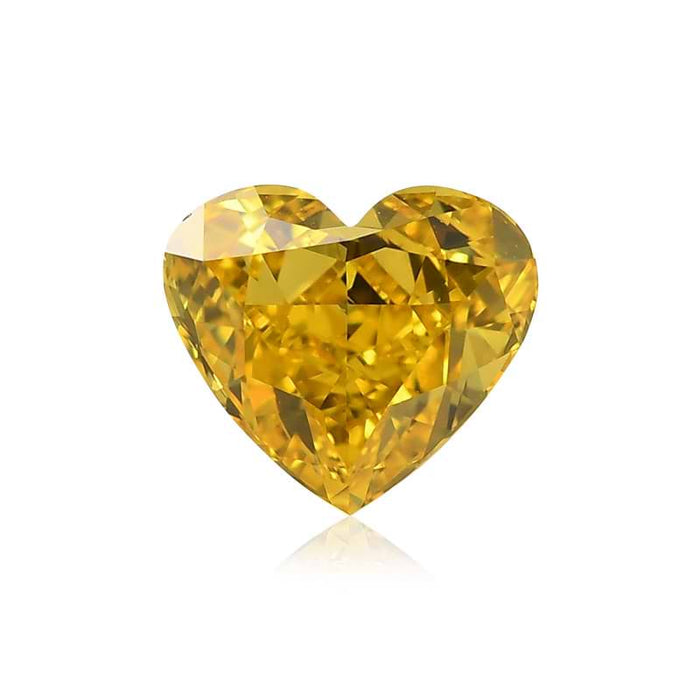 1.02 Yellow VVS2 Fancy Color Heart Diamond