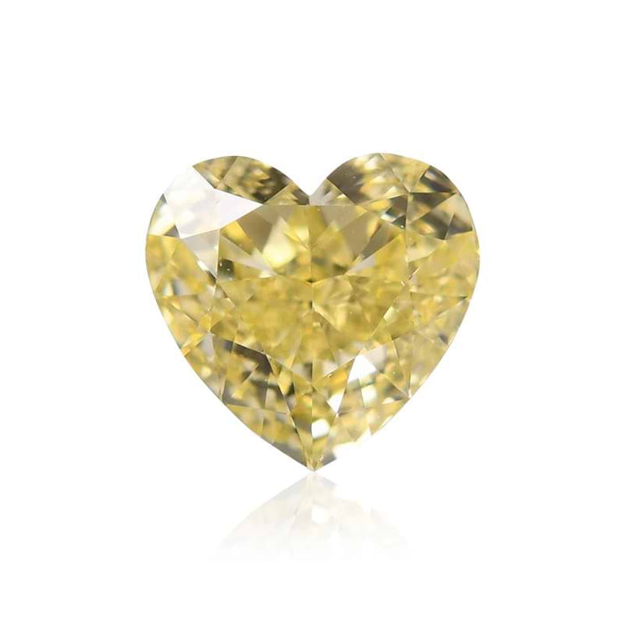 0.50 Yellow VS2 Fancy Color Heart Diamond