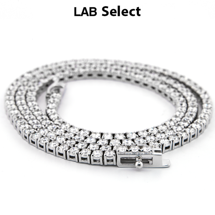 13.14 Carat Lab Grown Diamond Tennis Necklaces In White Gold - Flawless  Fine Jewellery | London