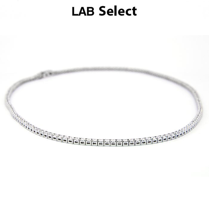 Lab Grown Diamond Tennis Necklace 2.5mm White Gold | Mejuri