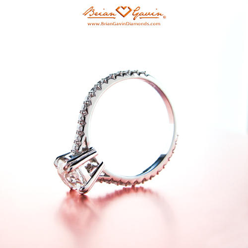 Split 4 Prong Fishtail Pave