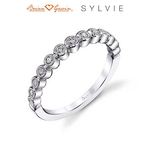 Beatrice Diamond Stackable Band