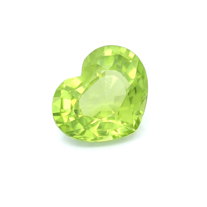3.95 EC2 Heart-shaped Yellowish Green Peridot