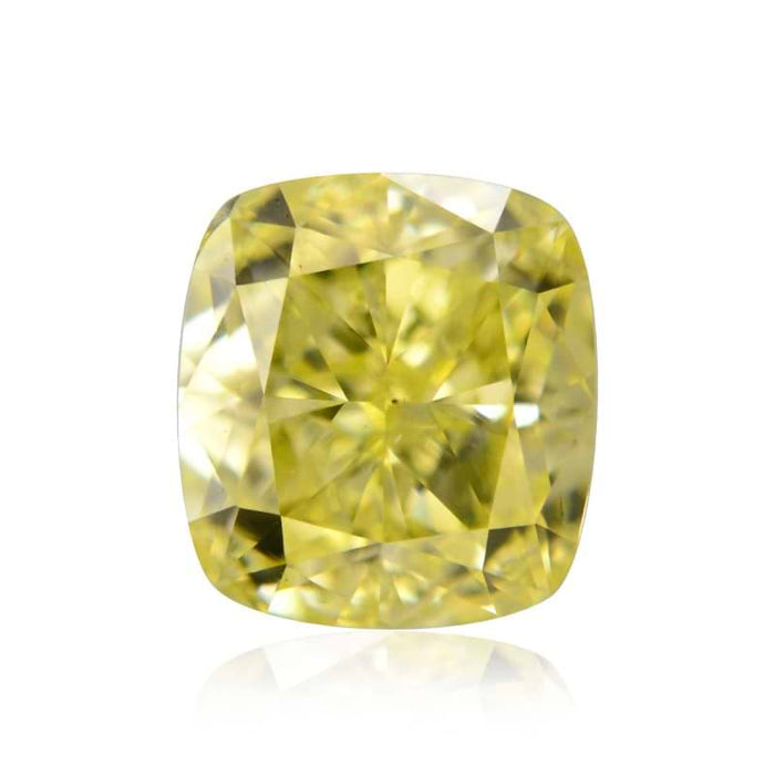 0.47 Yellow VS2 Fancy Color Cushion Diamond