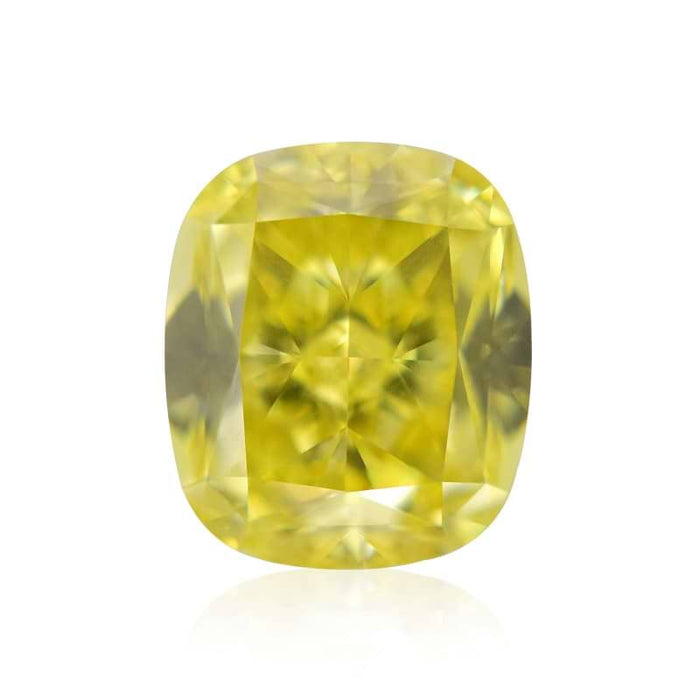 0.61 Yellow VVS1 Fancy Color Cushion Diamond