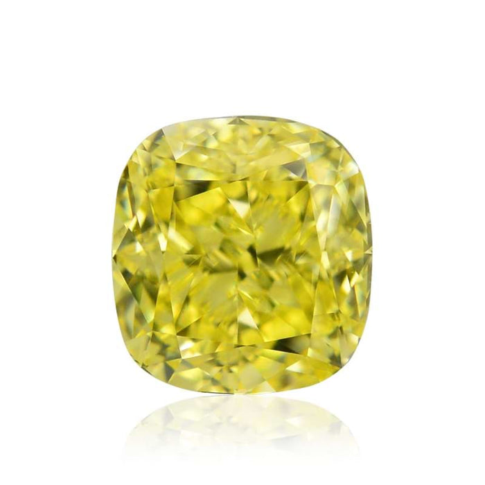 0.50 Yellow SI1 Fancy Color Cushion Diamond