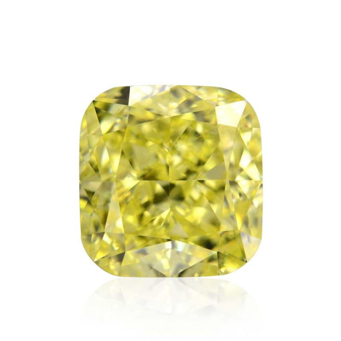 0.60 Yellow VS2 Fancy Color Cushion Diamond