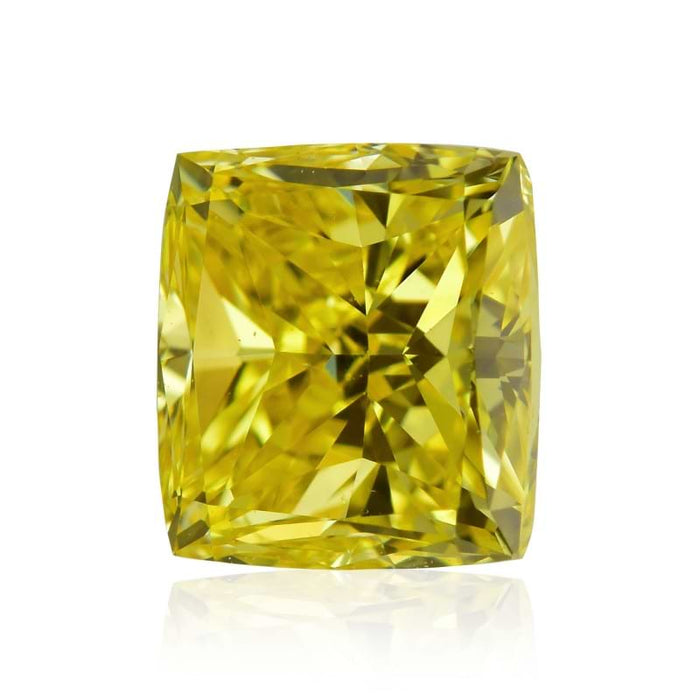 0.50 Yellow SI1 Fancy Color Cushion Diamond