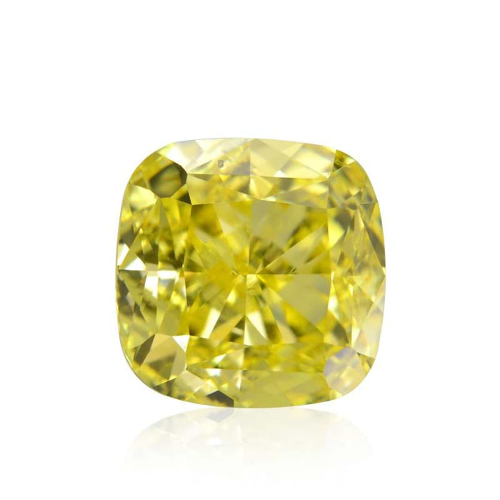 1.00 Yellow VS2 Fancy Color Cushion Diamond