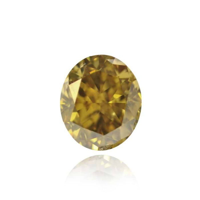 0.76 Yellow SI1 Fancy Color Oval Diamond