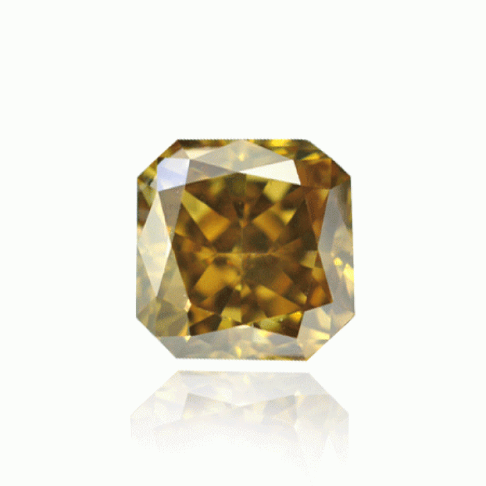 0.73 Yellow VS2 Fancy Color Radiant Diamond