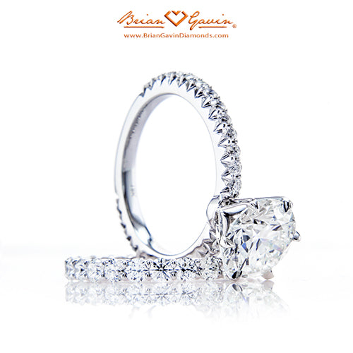 Six Prong Fishtail Pave