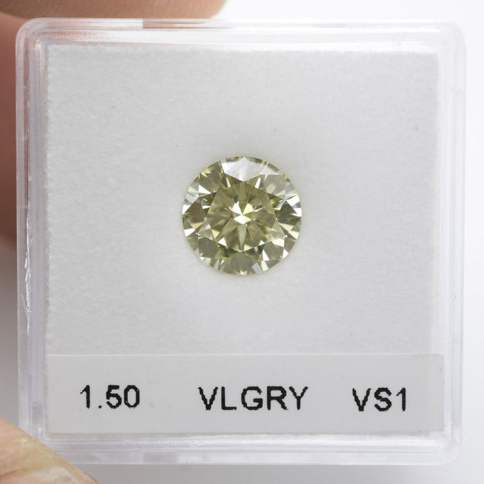 1.50 Yellow VS1 Fancy Color Round