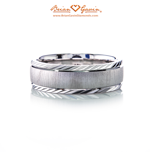 Men's Textured and Satin Band