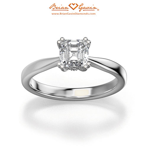 Double Prong Tapered Solitaire Ring for Quadex