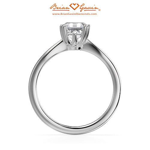 Double Prong Tapered Solitaire Ring for Quadex