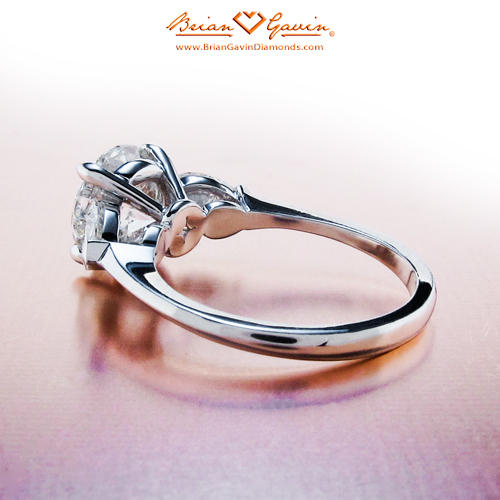 Three Stone Diamond Engagement Ring for Pear Cut Diamonds